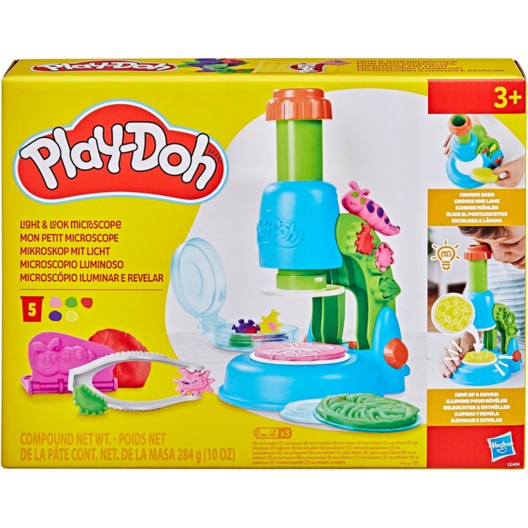Play-Doh Light & Look Microscope Playset inc 5 Tubs