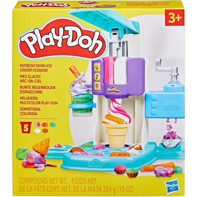 Play-Doh Rainbow Swirl Ice Cream Playset inc 5 Tubs