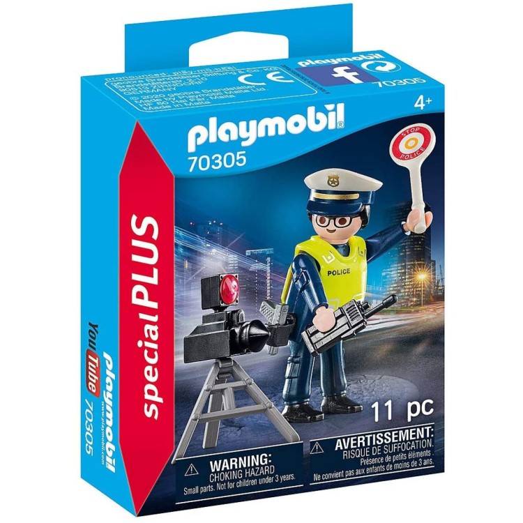 Playmobil Police Officer with Speed Trap - 70305