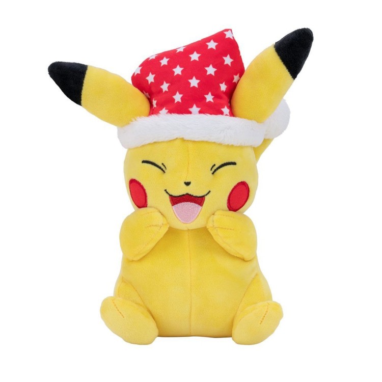 Pokemon 8 Seasonal Pikachu Plush with Christmas Starry Hat PKW0199 Game On Toymaster Store