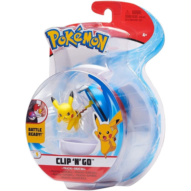 Pokemon Clip'N'Go Series 1 Pikachu & Great Ball