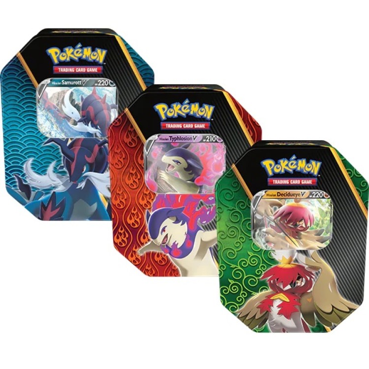 Pokemon Divergent Powers Tins Hisuian Decidueye/Samurott/Typhlosion (Summer 2022)
