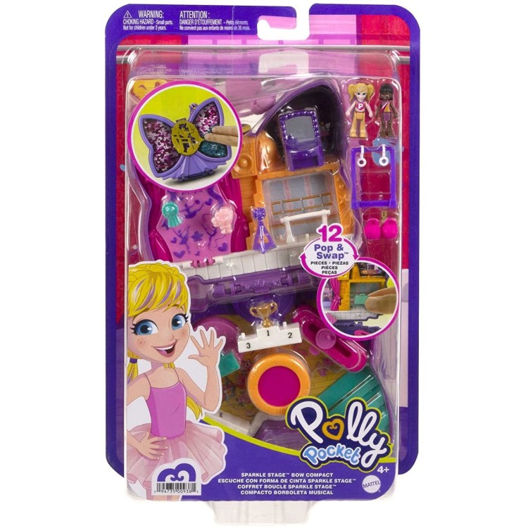 Polly Pocket - Sparkle Stage Bow Compact HCG17