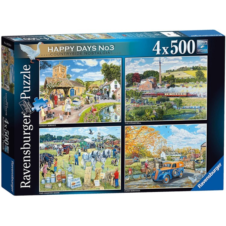 Ravensburger puzzle de 4 x 500 piezas Happy Days nº 3-en el país Art 16578 