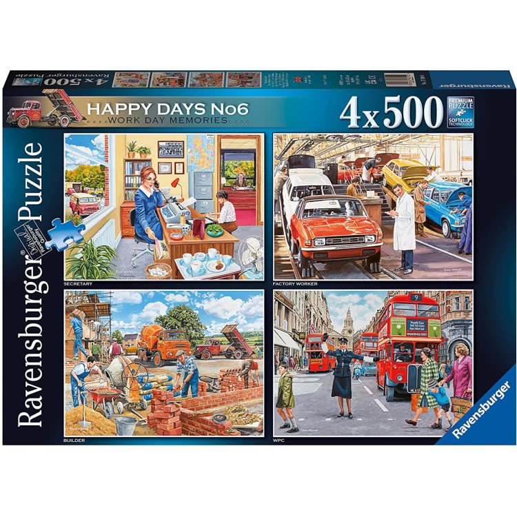 Ravensburger Happy Days No.6 4x500 Piece Jigsaw Puzzles