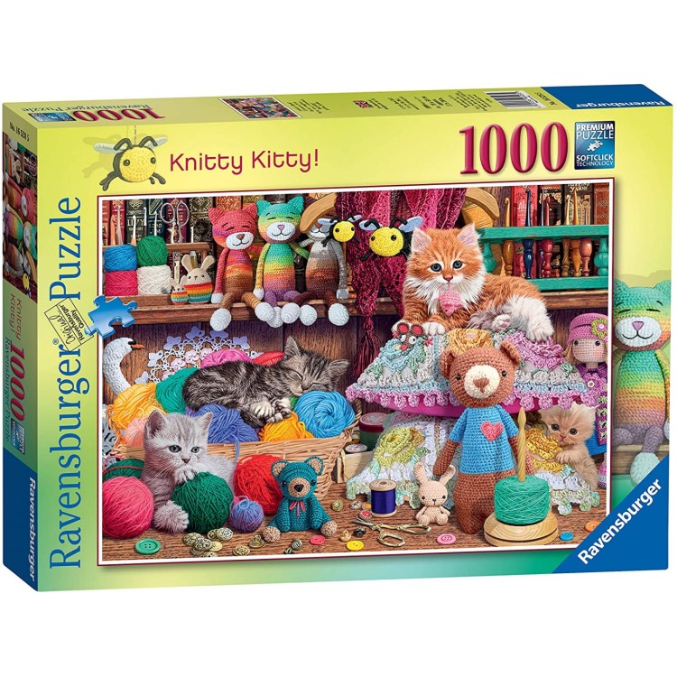 Ravensburger Knitty Kitty! 1000 Piece Jigsaw Puzzle