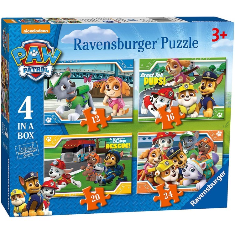 Ravensburger Paw Patrol - 4 in a Box Jigsaw Puzzles