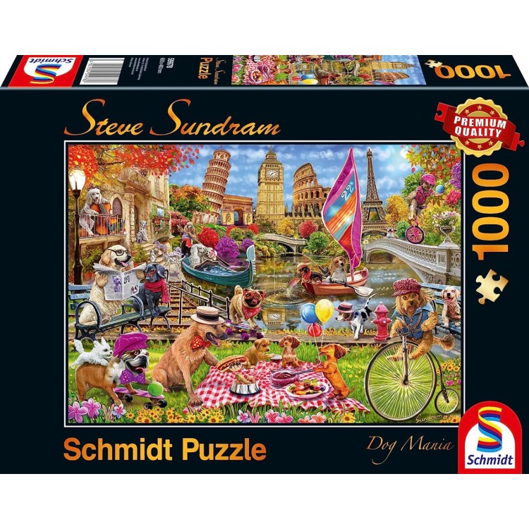 Schmidt Steve Sundram: Dog Mania 1000 Piece Jigsaw