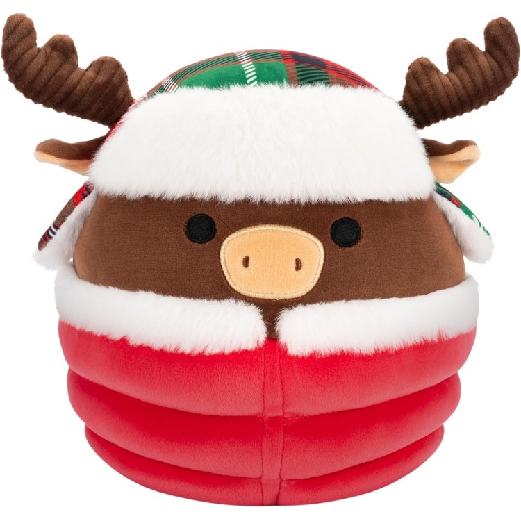 Squishmallows - 18cm Maurice the Brown Moose in Puffer Jacket 7.5