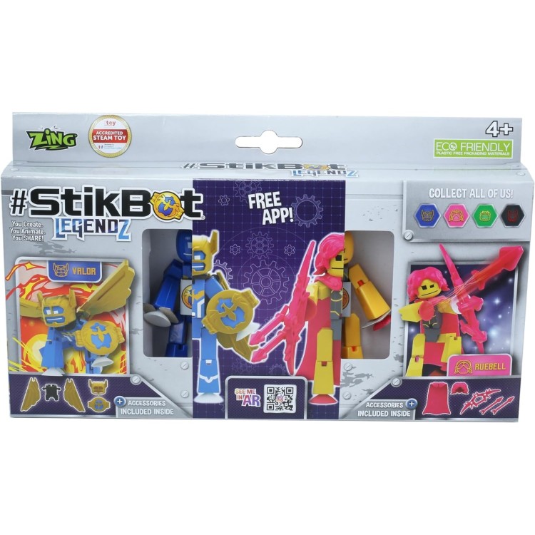 StikBot Legendz 2 Figures - Valor & Ruebell Pack