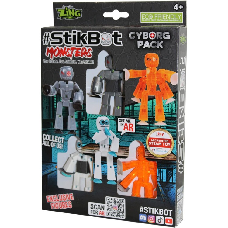 StikBot Monsters 3 Figures - Cyborg Pack