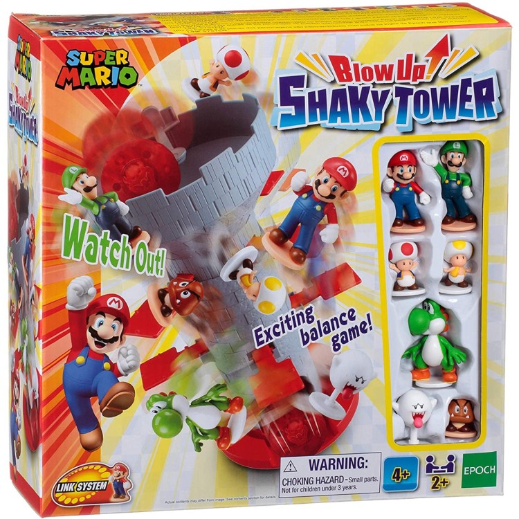 Super Mario Blow Up Shaky Tower Balance Game