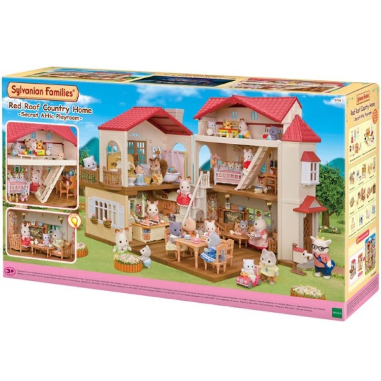 Sylvanian Families Red Roof Country Home Secret Attic Playroom - 5708