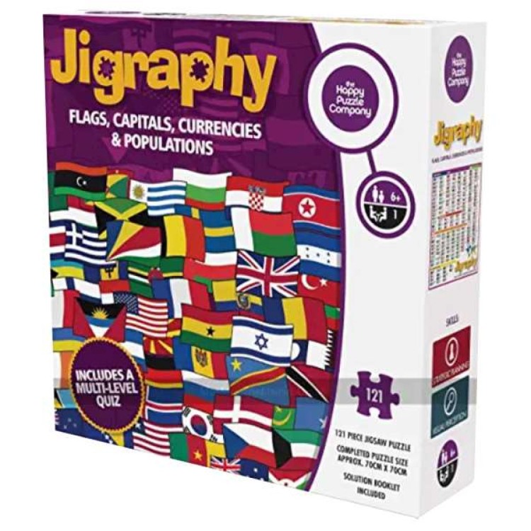 The Happy Puzzle Company - Jigraphy Flags, Capitals etc