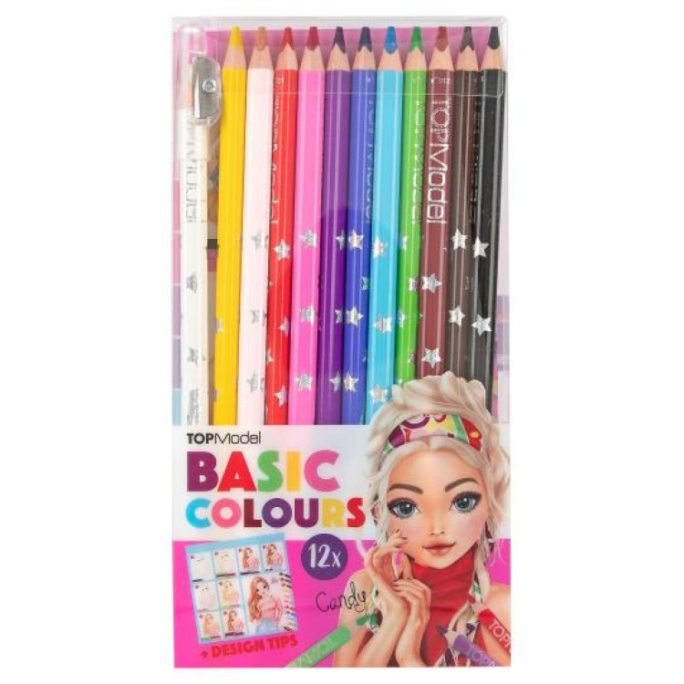 TOPModel Coloured Pencils - 12 Basic Colours