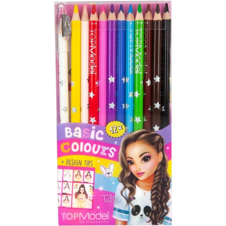 TOPModel Coloured Pencils - 12 Basic Colours