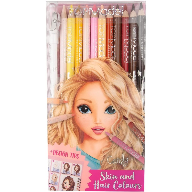 TOPModel Coloured Pencils - 12 Skin & Hair Colours