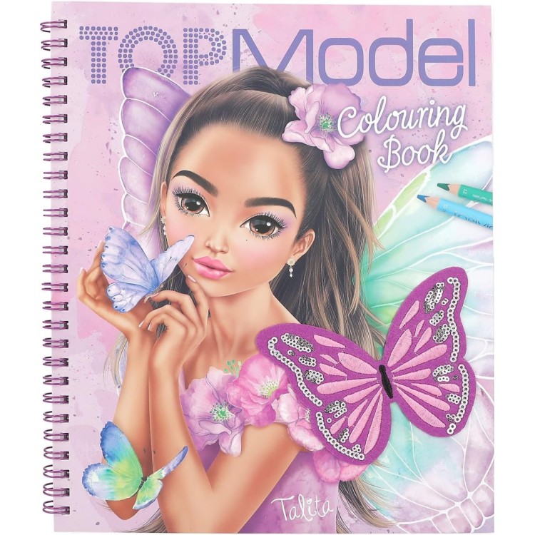 TOPModel Colouring Book with Sequin Butterfly