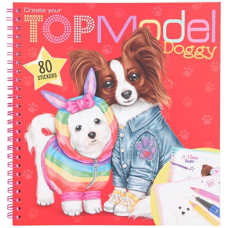 TOPModel Create Your Doggy Sticker & Colouring Book