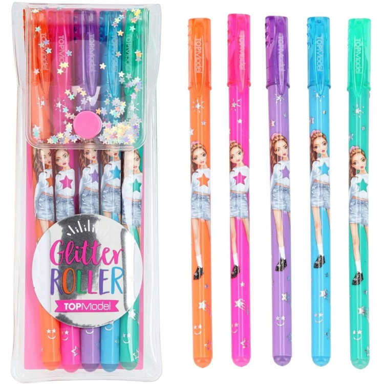 TOPModel Glitter Roller Gelpen 5 Pen Set