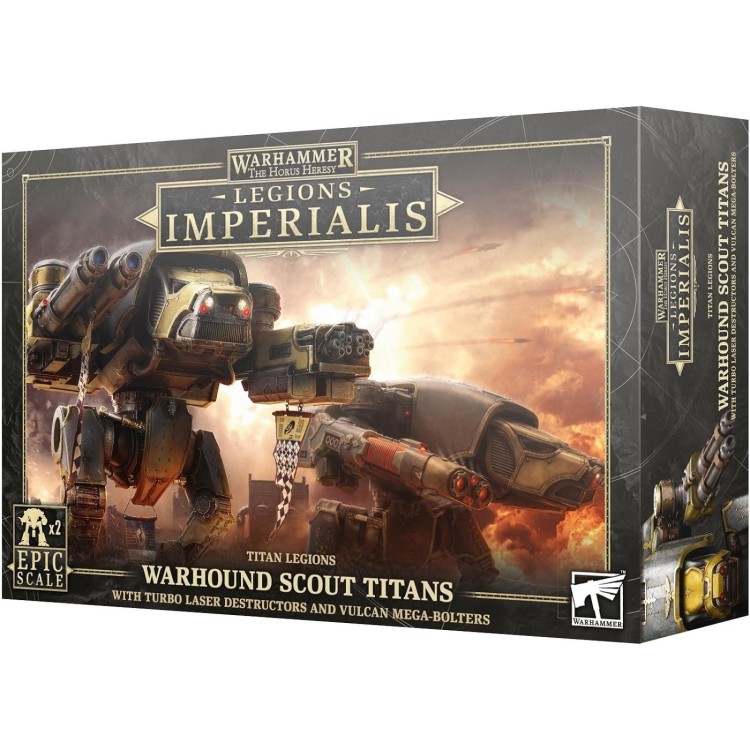 Warhammer The Horus Heresy Legions Imperialis - Titan Legions Warhound Scout Titans with Turbo Laser Destructors and Vulcan Mega-Bolters
