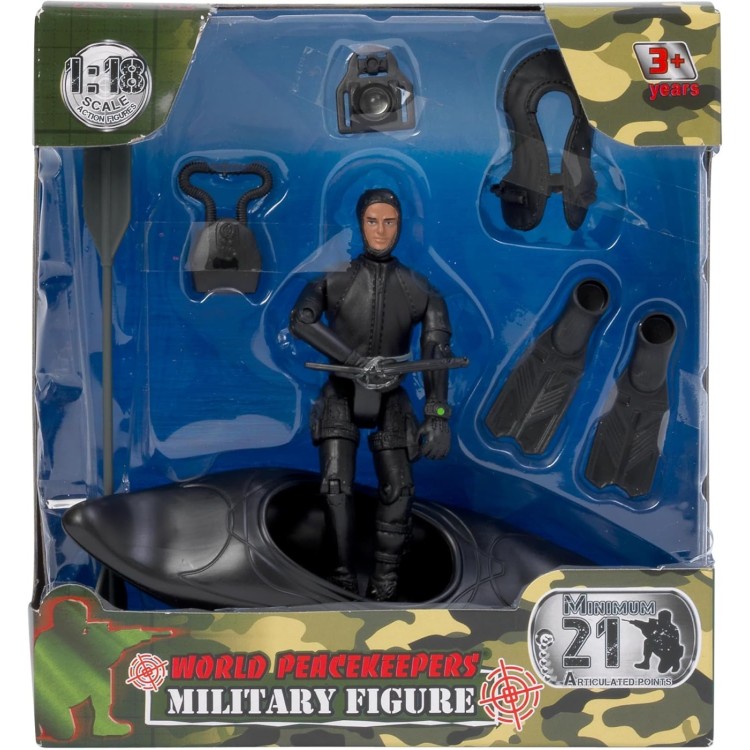 World Peacekeepers Military Figure with Canoe & Accessories