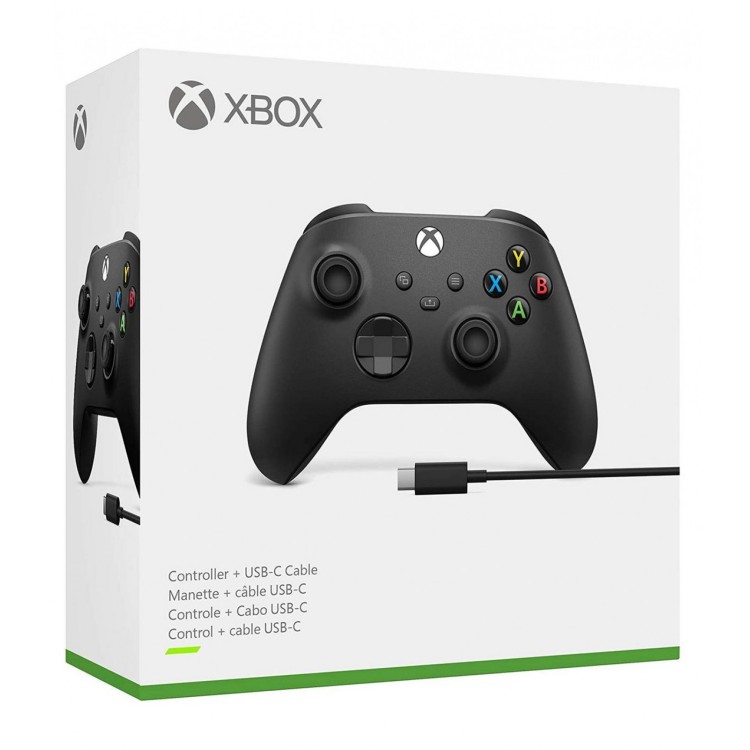 XBOX Wireless Controller with USB-C Cable (Black)